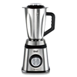 2-in-1 Electric Blender and Grinder with Stainless Steel Body, 1.5L Mixing Pitcher and Detachable Glass Mill for Juices, Smoothies, Coffee Beans, and Dry Ingredients – Compact Countertop Design with Ergonomic Handle for Everyday Home Kitchen Use (Silver)