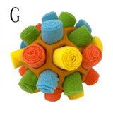 Interactive Snuffle Ball Dog Toy for Mental Stimulation and Foraging – Plush Fabric Strips in a Durable Hollow Ball for Hiding Treats, Encouraging Natural Sniffing Instincts, and Keeping Your Pup Busy (B)