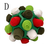 Interactive Snuffle Ball Dog Toy for Mental Stimulation and Foraging – Plush Fabric Strips in a Durable Hollow Ball for Hiding Treats, Encouraging Natural Sniffing Instincts, and Keeping Your Pup Busy (E)