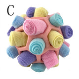 Interactive Snuffle Ball Dog Toy for Mental Stimulation and Foraging – Plush Fabric Strips in a Durable Hollow Ball for Hiding Treats, Encouraging Natural Sniffing Instincts, and Keeping Your Pup Busy (G)