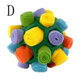 Interactive Snuffle Ball Dog Toy for Mental Stimulation and Foraging – Plush Fabric Strips in a Durable Hollow Ball for Hiding Treats, Encouraging Natural Sniffing Instincts, and Keeping Your Pup Busy (B)
