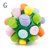Interactive Snuffle Ball Dog Toy for Mental Stimulation and Foraging – Plush Fabric Strips in a Durable Hollow Ball for Hiding Treats, Encouraging Natural Sniffing Instincts, and Keeping Your Pup Busy (B)