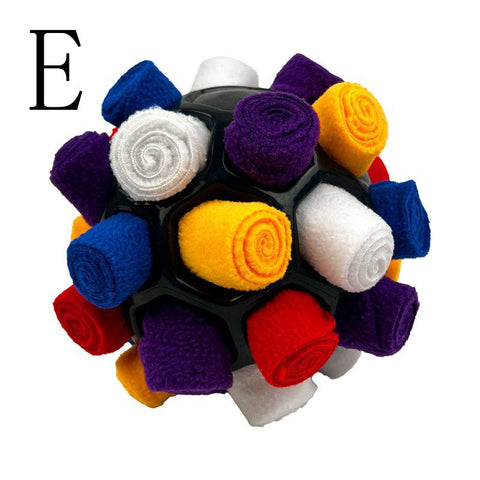 Interactive Snuffle Ball Dog Toy for Mental Stimulation and Foraging – Plush Fabric Strips in a Durable Hollow Ball for Hiding Treats, Encouraging Natural Sniffing Instincts, and Keeping Your Pup Busy (E) In Australia - Darrahopens
