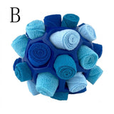 Interactive Snuffle Ball Dog Toy for Mental Stimulation and Foraging – Plush Fabric Strips in a Durable Hollow Ball for Hiding Treats, Encouraging Natural Sniffing Instincts, and Keeping Your Pup Busy (G)