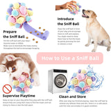 Interactive Snuffle Ball Dog Toy for Mental Stimulation and Foraging – Plush Fabric Strips in a Durable Hollow Ball for Hiding Treats, Encouraging Natural Sniffing Instincts, and Keeping Your Pup Busy (A) In Australia - Darrahopens