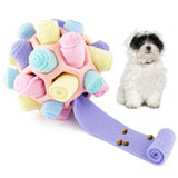 Interactive Snuffle Ball Dog Toy for Mental Stimulation and Foraging – Plush Fabric Strips in a Durable Hollow Ball for Hiding Treats, Encouraging Natural Sniffing Instincts, and Keeping Your Pup Busy (D) In Australia - Darrahopens