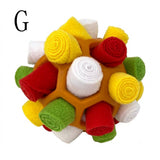 Interactive Snuffle Ball Dog Toy for Mental Stimulation and Foraging – Plush Fabric Strips in a Durable Hollow Ball for Hiding Treats, Encouraging Natural Sniffing Instincts, and Keeping Your Pup Busy (G) In Australia - Darrahopens