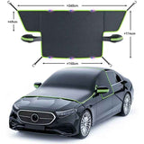 All-Season Car Front Cover Shield for Sedans – Windproof, Snowproof & Sunproof Protection with Magnetic Fixation, Full Coverage for Windshield, Side Windows, and Hood, Ideal for Outdoor Parking (Green1) In Australia - Darrahopens