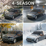 All-Season Car Front Cover Shield for Sedans – Windproof, Snowproof & Sunproof Protection with Magnetic Fixation, Full Coverage for Windshield, Side Windows, and Hood, Ideal for Outdoor Parking (Green2) In Australia - Darrahopens