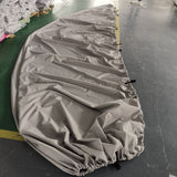 420D/600D Marine Grade Oxford Boat Cover with UV and Waterproof PU Coating, Heavy Duty V-Hull Protection for Docking and Trailer Transport, All-Weather Dust and Sun Shield (Grey 600D Oxford, B)