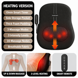Ergonomic Walking Massage Lumbar Pillow with Soothing Heat and Adjustable Intensity for Home Sofa Relaxation and Back Comfort (Standard Version)
