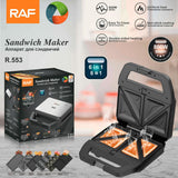 6-in-1 Multifunctional Sandwich Maker with Interchangeable Non-Stick Plates for Waffles, Paninis, Donuts, Madeleines and Cartoon Snacks, Compact Countertop Appliance for Quick Family Meals (Silver) In Australia - Darrahopens