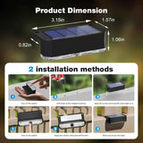 Solar Powered Outdoor Fence Light, Warm White Decorative Garden Rail Light with Auto On/Off, Easy Installation for Patio, Deck, and Yard Illumination (1PCS, WarmLight)