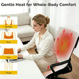 USB-Powered Heated Seat Cushion and Throw Blanket, Soft Flannel Fleece, Fast Heating with 3 Temperature Settings, Portable for Home, Office, Outdoor Use (135×45cm)