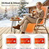 USB-Powered Heated Seat Cushion and Throw Blanket, Soft Flannel Fleece, Fast Heating with 3 Temperature Settings, Portable for Home, Office, Outdoor Use (100×40cm)