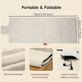 USB-Powered Heated Seat Cushion and Throw Blanket, Soft Flannel Fleece, Fast Heating with 3 Temperature Settings, Portable for Home, Office, Outdoor Use (100×40cm)