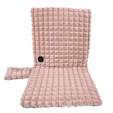 USB-Powered Heated Seat Cushion with Plush Faux Rabbit Fur, Anti-Slip Base, and Foldable Backrest – Ideal for Office Chairs, Car Seats, and Outdoor Camping Chairs in Rock Gray, Cherry Pink, and Fallen Yellow. (90×45×2cm, Pink)
