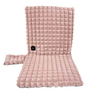 USB-Powered Heated Seat Cushion with Plush Faux Rabbit Fur, Anti-Slip Base, and Foldable Backrest – Ideal for Office Chairs, Car Seats, and Outdoor Camping Chairs in Rock Gray, Cherry Pink, and Fallen Yellow. (90×45×4cm, Pink) In Australia - Darrahopens