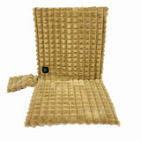 USB-Powered Heated Seat Cushion with Plush Faux Rabbit Fur, Anti-Slip Base, and Foldable Backrest – Ideal for Office Chairs, Car Seats, and Outdoor Camping Chairs in Rock Gray, Cherry Pink, and Fallen Yellow. (90×45×2cm, Yellow)