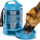 Portable Pet Water Bottle with Built-in Bowl – Leak-Proof, Large Capacity 77oz for Camping, Hiking, and Dog Park Adventures – Ideal for Small to Medium Breeds, Easy to Carry Outdoor Dog Travel Dispenser (Green) In Australia - Darrahopens