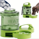 Portable Pet Water Bottle with Built-in Bowl – Leak-Proof, Large Capacity 77oz for Camping, Hiking, and Dog Park Adventures – Ideal for Small to Medium Breeds, Easy to Carry Outdoor Dog Travel Dispenser (Green) In Australia - Darrahopens