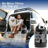 Portable Pet Water Bottle with Built-in Bowl – Leak-Proof, Large Capacity 77oz for Camping, Hiking, and Dog Park Adventures – Ideal for Small to Medium Breeds, Easy to Carry Outdoor Dog Travel Dispenser (Green) In Australia - Darrahopens
