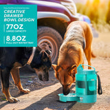 Portable Pet Water Bottle with Built-in Bowl – Leak-Proof, Large Capacity 77oz for Camping, Hiking, and Dog Park Adventures – Ideal for Small to Medium Breeds, Easy to Carry Outdoor Dog Travel Dispenser (Green) In Australia - Darrahopens