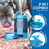 Portable Pet Water Bottle with Built-in Bowl – Leak-Proof, Large Capacity 77oz for Camping, Hiking, and Dog Park Adventures – Ideal for Small to Medium Breeds, Easy to Carry Outdoor Dog Travel Dispenser (Green)
