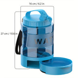 Portable Pet Water Bottle with Built-in Bowl – Leak-Proof, Large Capacity 77oz for Camping, Hiking, and Dog Park Adventures – Ideal for Small to Medium Breeds, Easy to Carry Outdoor Dog Travel Dispenser (Purple)