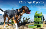 Portable Pet Water Bottle with Built-in Bowl – Leak-Proof, Large Capacity 77oz for Camping, Hiking, and Dog Park Adventures – Ideal for Small to Medium Breeds, Easy to Carry Outdoor Dog Travel Dispenser (Purple)