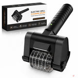 Cordless Electric Grill Cleaning Brush with Rechargeable Battery and Stainless Steel Roller for Outdoor BBQ and Home Grill Grates (Bristle-free Electric BBQ Brush)