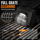 Cordless Electric Grill Cleaning Brush with Rechargeable Battery and Stainless Steel Roller for Outdoor BBQ and Home Grill Grates (Bristle-free Electric BBQ Brush)