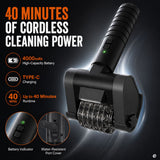 Cordless Electric Grill Cleaning Brush with Rechargeable Battery and Stainless Steel Roller for Outdoor BBQ and Home Grill Grates (Bristle-free Electric BBQ Brush)