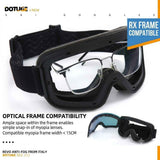 DOTUGE DGZ-Z12 Ski Goggles with REVO Coating, Anti-Fog, HD Dual-Layer PC Lens, TPU Frame, Impact-Resistant Sponge, Adjustable Strap, Large Field Cylindrical Design, Compatible with Prescription Glasses, Ideal for Snow Sports, Skiing, Snowboarding, and Mou