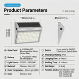 Solar Powered Motion Sensor Wall Light with Dual-Head LED Spotlight, IP65 Waterproof Outdoor Security Lamp for Patio, Doorway, Stairs, and Building Exterior, Auto On/Off at Dusk, 4 Adjustable Lighting Modes, Energy-Efficient and Weather-Resistant (2PCS)