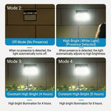 Solar Powered Motion Sensor Wall Light with Dual-Head LED Spotlight, IP65 Waterproof Outdoor Security Lamp for Patio, Doorway, Stairs, and Building Exterior, Auto On/Off at Dusk, 4 Adjustable Lighting Modes, Energy-Efficient and Weather-Resistant (2PCS)