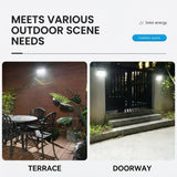 Solar Powered Motion Sensor Wall Light with Dual-Head LED Spotlight, IP65 Waterproof Outdoor Security Lamp for Patio, Doorway, Stairs, and Building Exterior, Auto On/Off at Dusk, 4 Adjustable Lighting Modes, Energy-Efficient and Weather-Resistant (2PCS)