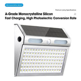 Solar Powered Motion Sensor Wall Light with Dual-Head LED Spotlight, IP65 Waterproof Outdoor Security Lamp for Patio, Doorway, Stairs, and Building Exterior, Auto On/Off at Dusk, 4 Adjustable Lighting Modes, Energy-Efficient and Weather-Resistant (2PCS)