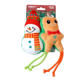 Christmas Plush Catnip Toys with Interactive Teaser Wands – Santa, Snowman, Gingerbread, Bell, and Tree Designs for Kittens and Indoor Cats’ Holiday Fun, Exercise, and Dental Care (Feather Bell)