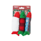 Christmas Plush Catnip Toys with Interactive Teaser Wands – Santa, Snowman, Gingerbread, Bell, and Tree Designs for Kittens and Indoor Cats’ Holiday Fun, Exercise, and Dental Care (Gingerbread Snowman)