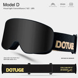 DOTUGE Kids Snow Goggles with Magnetic Flip Design, Anti-Fog HD Lens & UV400 Protection, Compatible with Prescription Glasses, Ideal for Skiing, Snowboarding, and Winter Outdoor Adventures (B)