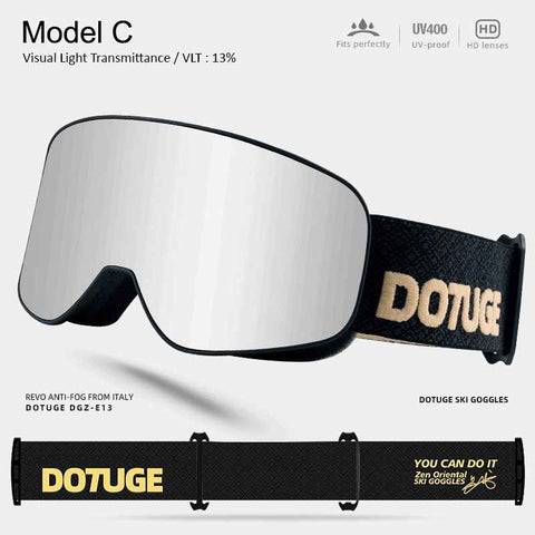 DOTUGE Kids Snow Goggles with Magnetic Flip Design, Anti-Fog HD Lens & UV400 Protection, Compatible with Prescription Glasses, Ideal for Skiing, Snowboarding, and Winter Outdoor Adventures (C) In Australia - Darrahopens