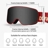 DOTUGE Kids Snow Goggles with Magnetic Flip Design, Anti-Fog HD Lens & UV400 Protection, Compatible with Prescription Glasses, Ideal for Skiing, Snowboarding, and Winter Outdoor Adventures (F) In Australia - Darrahopens