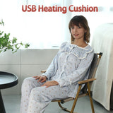 USB-Powered Heated Seat Cushion in Grey Oxford Fabric – Portable Warmth for Office, Car, and Outdoor Camping Chairs, Ideal for Cold Weather Comfort in Autumn and Winter (43×90cm)