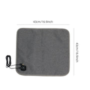 USB-Powered Heated Seat Cushion in Grey Oxford Fabric – Portable Warmth for Office, Car, and Outdoor Camping Chairs, Ideal for Cold Weather Comfort in Autumn and Winter (43×90cm)