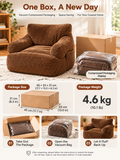 Kids Single Sofa Chair with Corduroy Fabric and Storage Pocket, Cozy Bean Bag Lounger for Children Bedroom and Home Reading Nook (Ivory) In Australia - Darrahopens