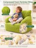Kids Single Sofa Chair with Corduroy Fabric and Storage Pocket, Cozy Bean Bag Lounger for Children Bedroom and Home Reading Nook (Ivory) In Australia - Darrahopens