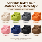 Kids Single Sofa Chair with Corduroy Fabric and Storage Pocket, Cozy Bean Bag Lounger for Children Bedroom and Home Reading Nook (Ivory) In Australia - Darrahopens