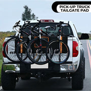 Tailgate Bike Pad with Webbing Straps – Heavy-Duty Scratch-Proof Bumper Protector for Secure Outdoor Bike Transport, Fits 1 or 5 Bikes, with Storage Pockets and Reversing Camera Clearance (Webbing strap type‑fits 5 bikes)