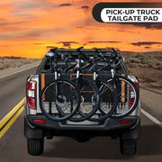 Heavy-Duty Pickup Tailgate Bike Pad with Oxford Fabric and EVA Cushioning – Secure Bicycle Transport for 1, 4, or 5 Bikes, Easy Installation, Camera-Compatible, and Tool Storage Friendly for Road Trips and Outdoor Adventures. (Square block type‑fits 5 bik